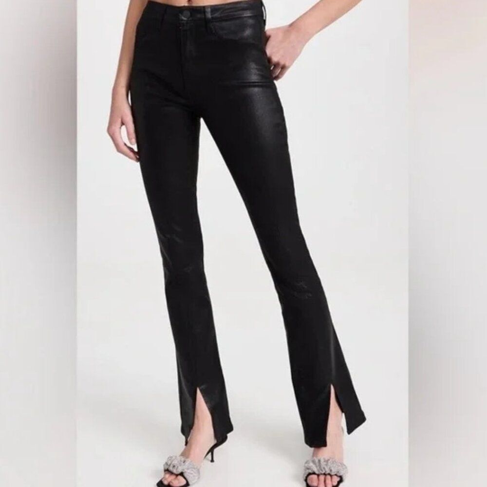 L'agence Beatrix Black Coated Baby Boot Jean Pants Size 31